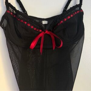 VTG Sultry sheer mesh teddy from Frederick’s of Hollywood